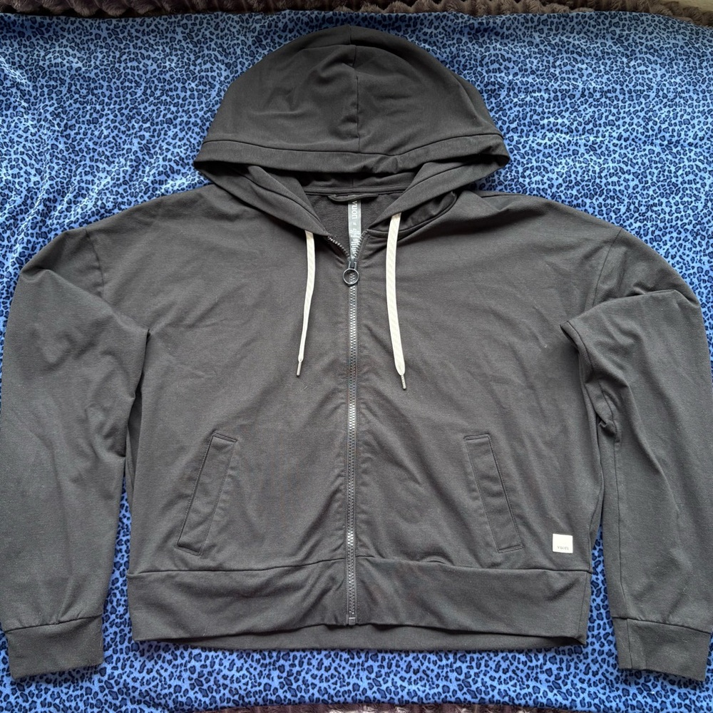 Vuori Halo Performance Hoodie Black Zip up Hoodie Size XL